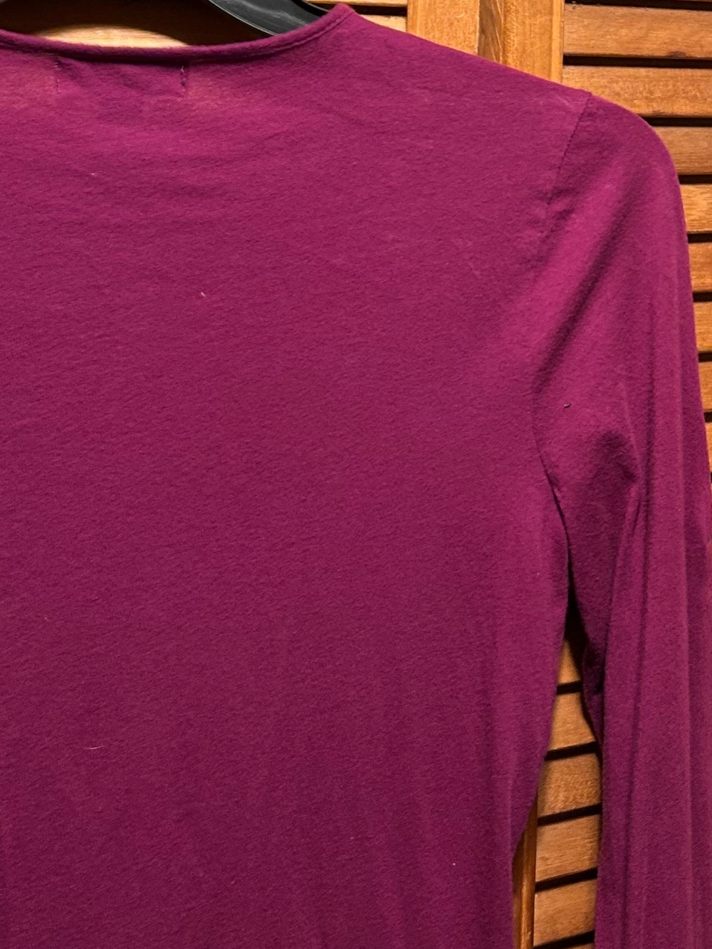 Lauren Ralph Lauren Raspberry Ruffle-Front Long Sleeve Tunic Blouse - Picture 10 of 12
